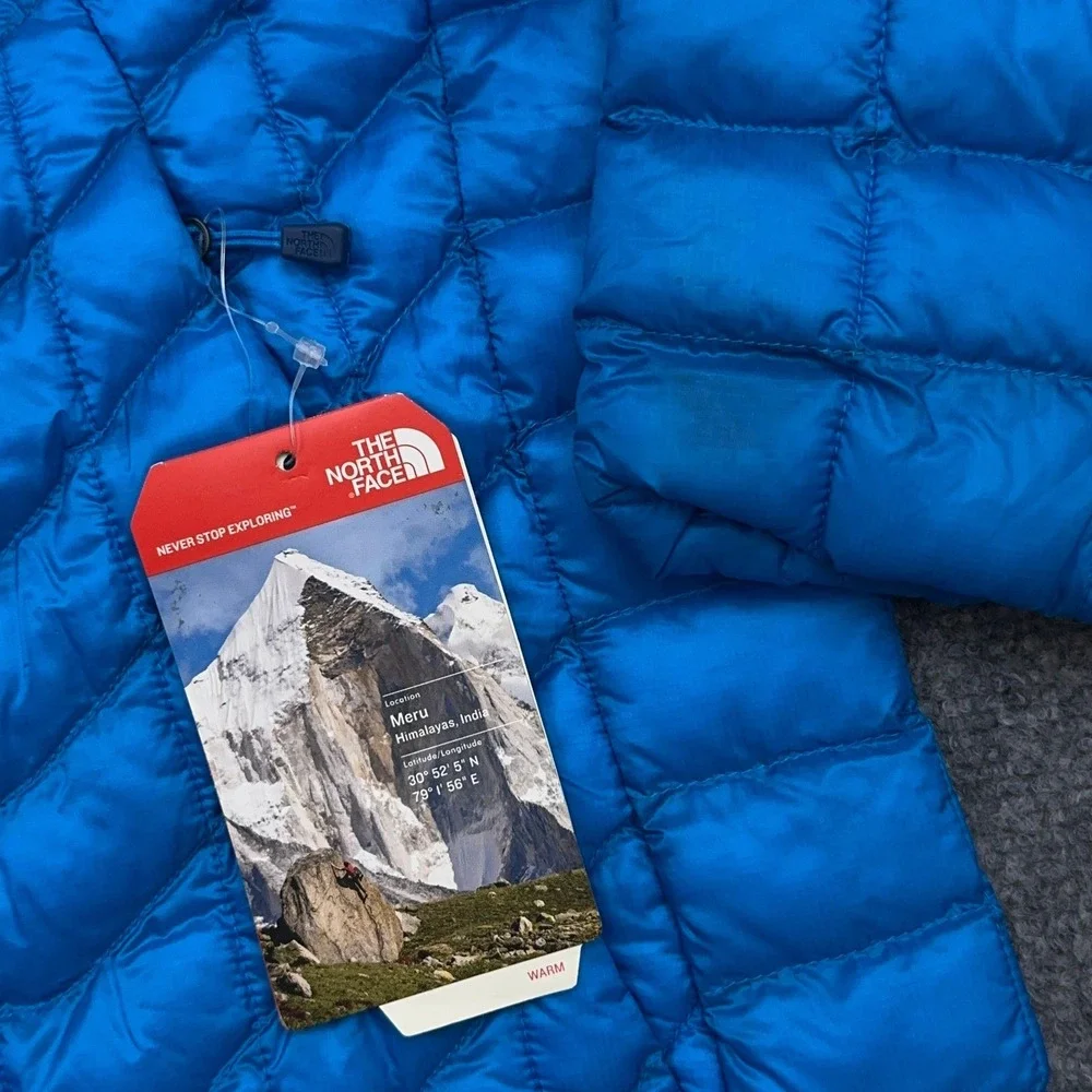 NEW The North Face ThermoBall Jacket Mens XL Hyper Blue Quilted Full Zip Puffer